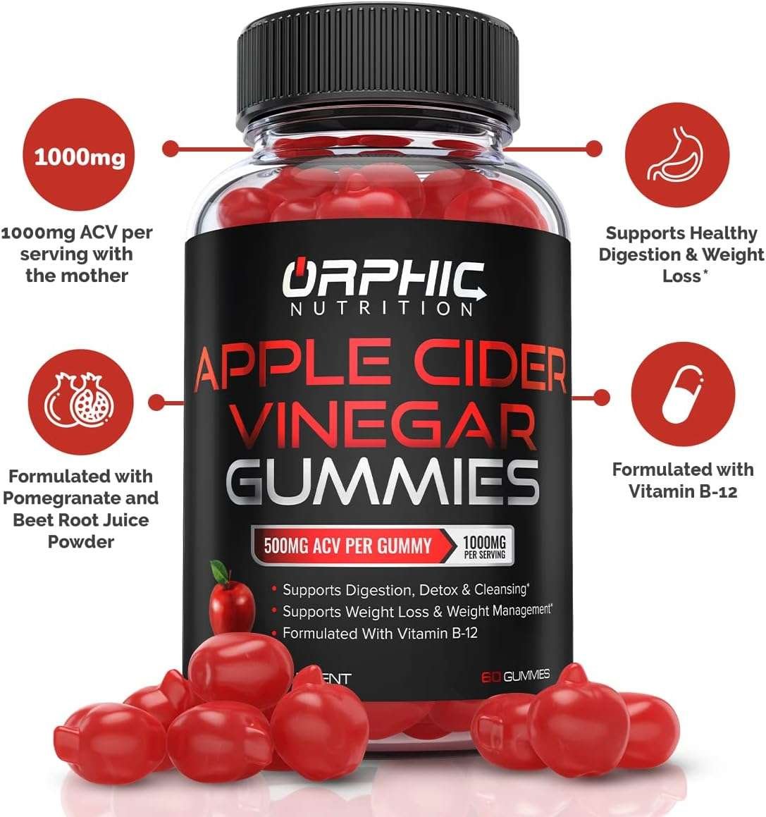 ORPHIC NUTRITION Apple Cider Vinegar Gummies Review – Supports Weight Loss, Detox & Gut Health